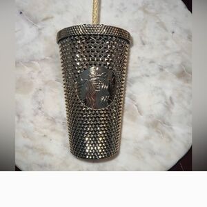 Starbucks Metallic Gold Studded Tumbler